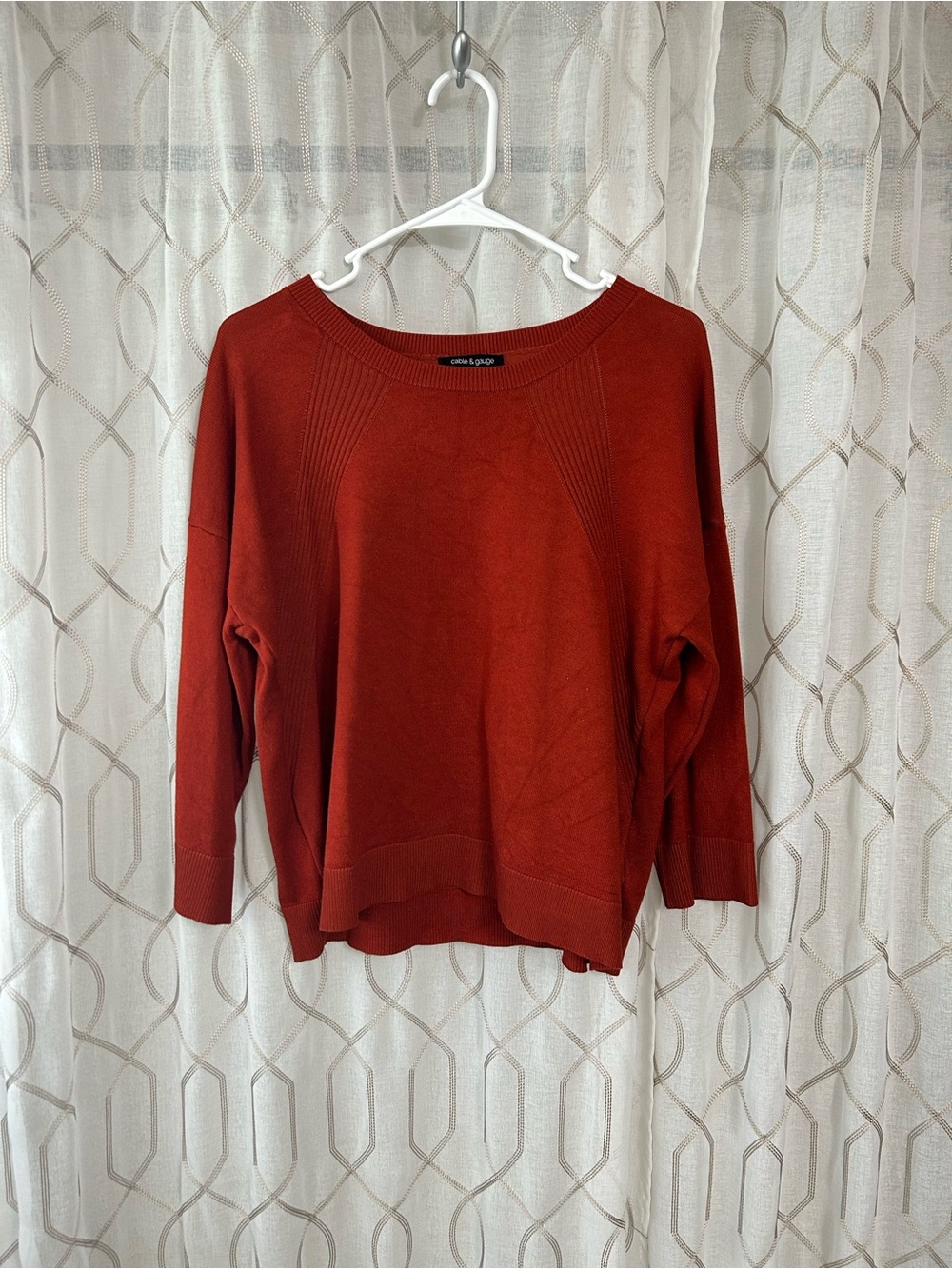 Marshalls Rust Scoop-Neck Lightweight Pullover Sweater